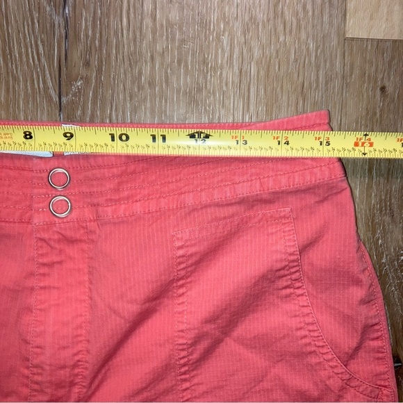 Chico's Women Size 1 (8) Cotton Crop Coral Orange Pant Lightweight |Beach Boho - Picture 9 of 15